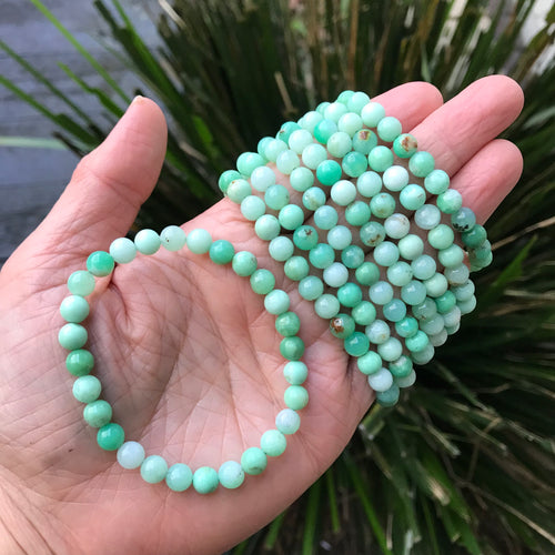 Chrysophase Bead Bracelets SKU 18829