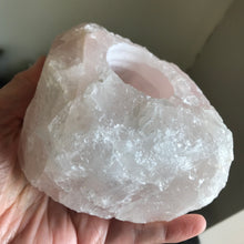 Rose Quartz Chunk Candleholder SKU 21391B