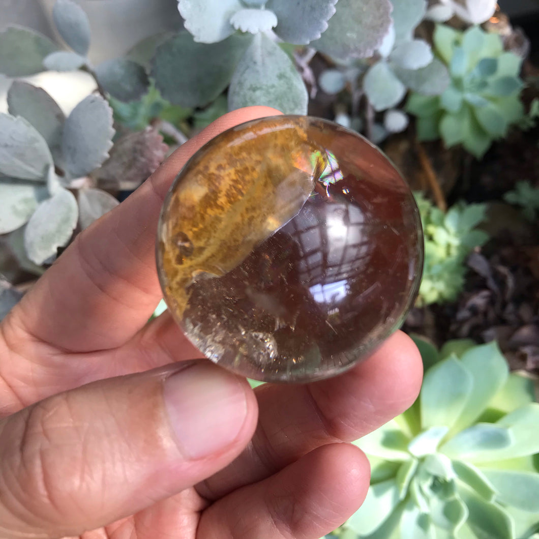 Smoky Quartz Sphere with Inclusion