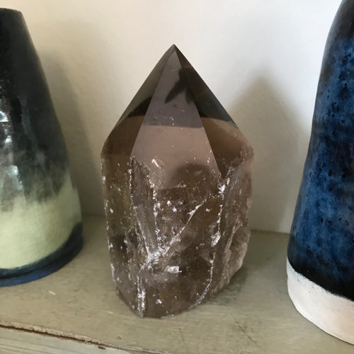 Smoky Quartz Base Cut Point SKU 21746