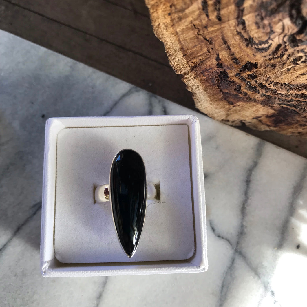 Sterling Silver Black Onyx Ring SKU 17043