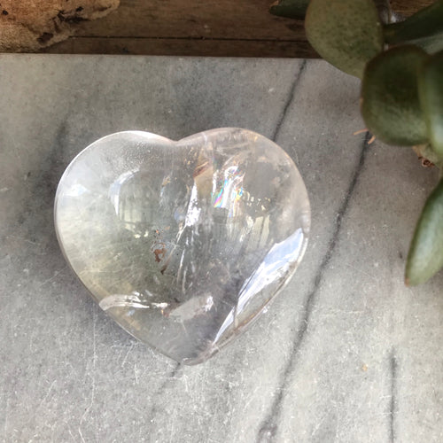 Clear Quartz Heart SKU 19383