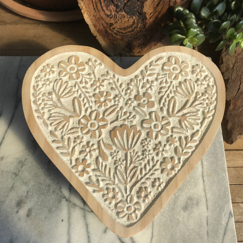 Wooden Heart Trinket Box