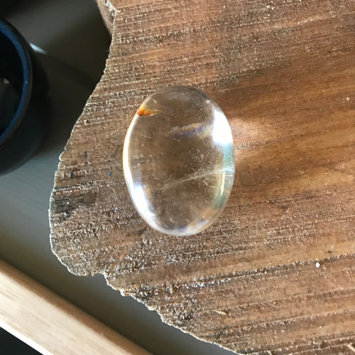 Clear Quartz Palm Stone SKU 21267