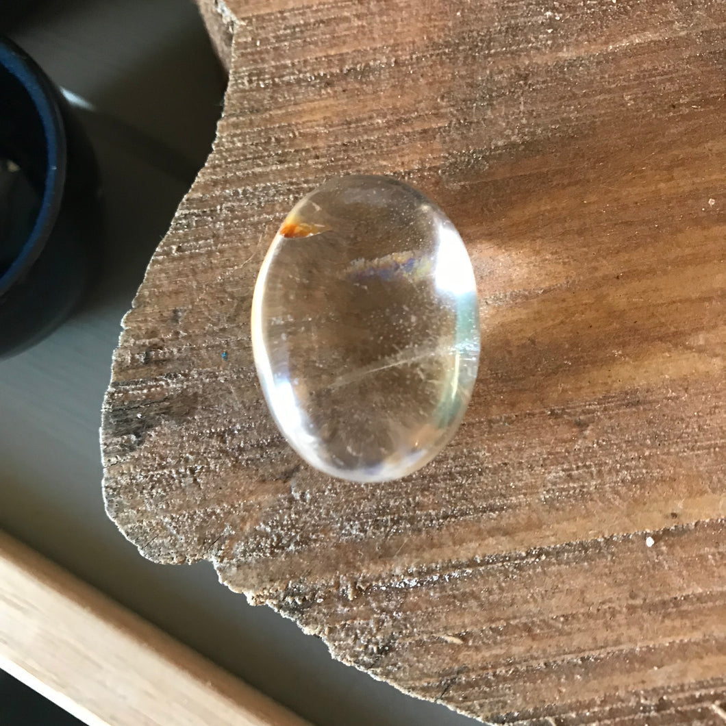 Clear Quartz Palm Stone SKU 21267