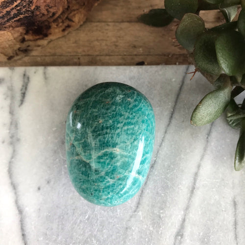 Amazonite Palm Stone SKU 19543