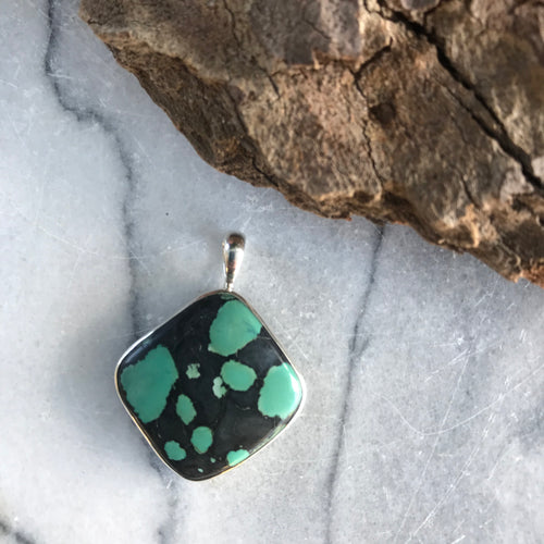 Entia Sterling Silver Tibetan Turquoise Pendant SKU 20893