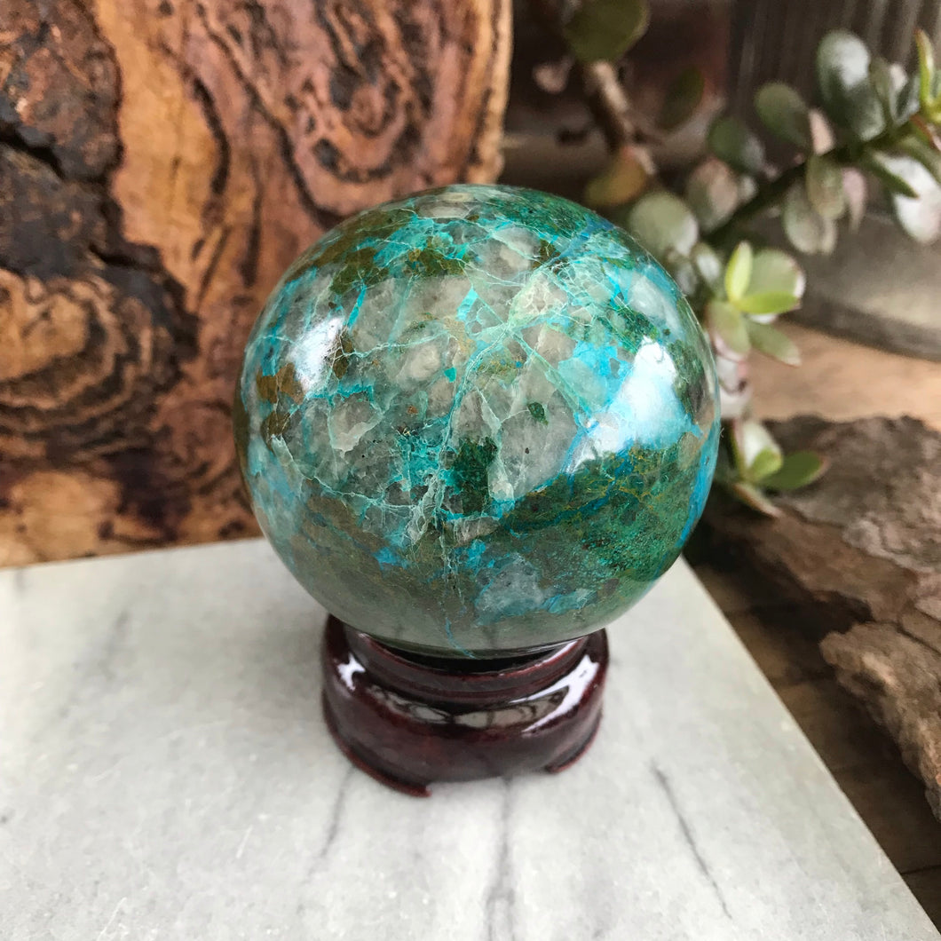 Chrysocolla Sphere SKU 19072