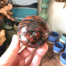 Red & Black Dolomite Sphere SKU 21171