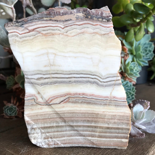 Banded Calcite Slab SKU 16582