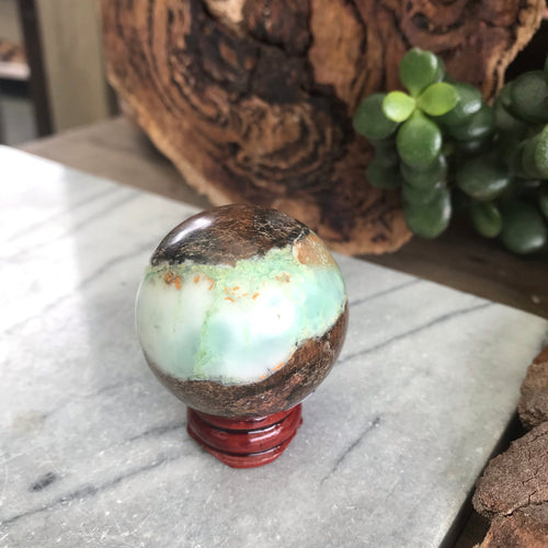 Green Chrysophase Sphere SKU 20129