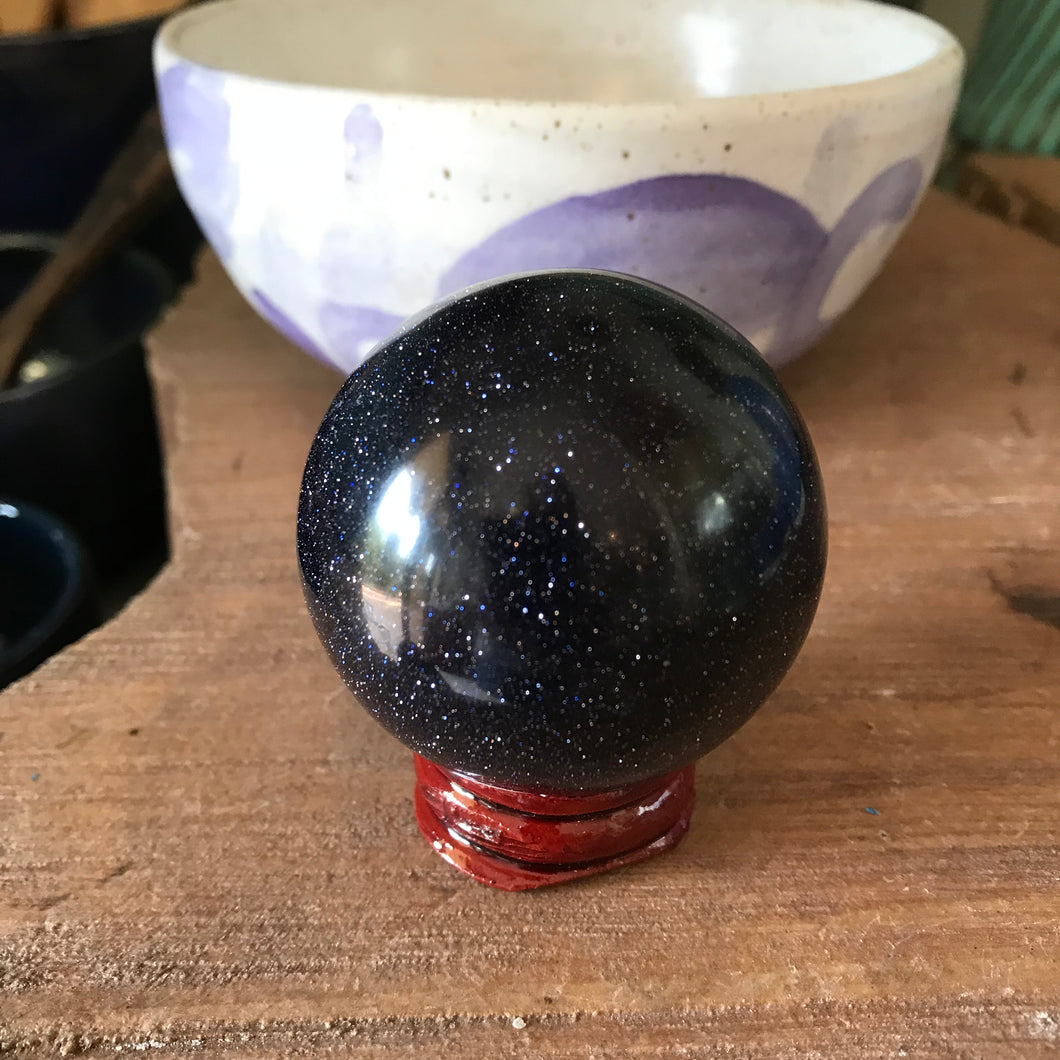 Blue Goldstone Sphere SKU 21328
