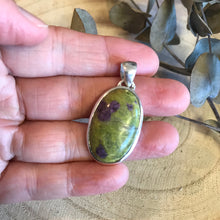 Sterling Silver Serpentine & Stichtite Pendant SKU 16996