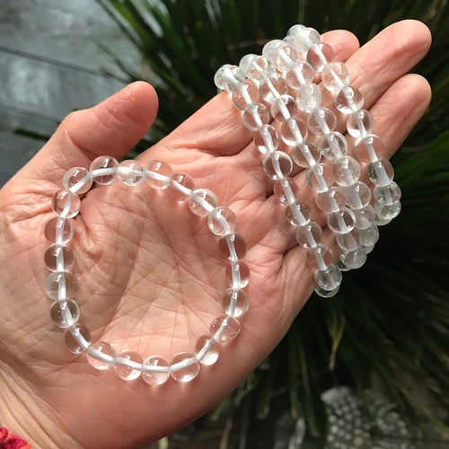 Clear Quartz Bead Bracelet SKU 16312