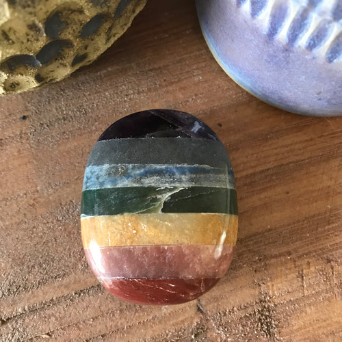Chakra Bonded Palm Stone SKU 21004
