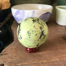 Serpentine & Pyrite Sphere SKU 21166A