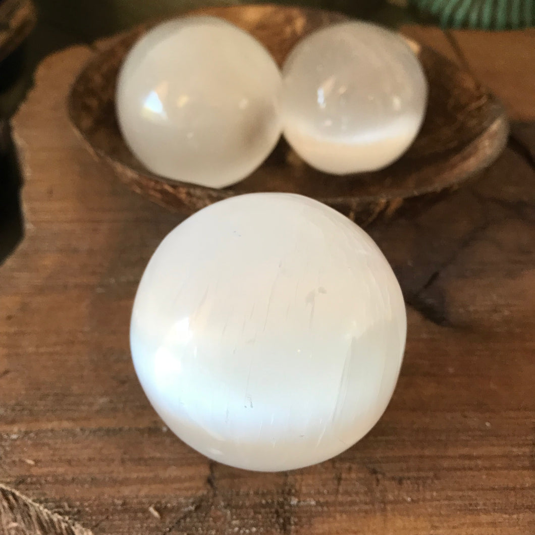 Selenite 5.5cm Sphere SKU 21165