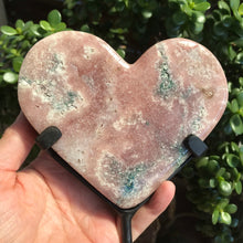 Amelia’s Collection - Pink Amethyst Heart in Stand SKU A870