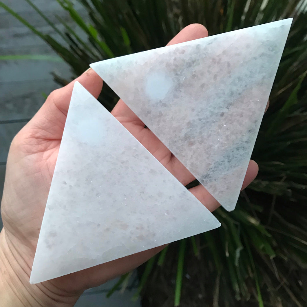 Selenite Triangles SKU 18282
