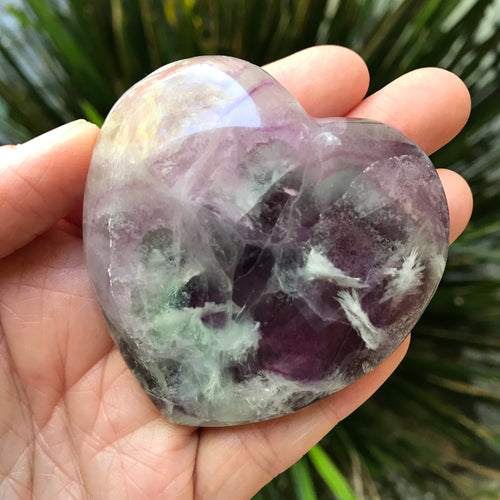 Rainbow Fluorite Heart SKU 17460