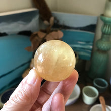 Golden Calcite Sphere SKU 21175