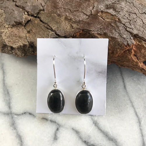 Sterling Silver Shungite Earrings SKU 21445