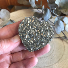 Pyrite Double Sided Cluster Heart SKU 21787