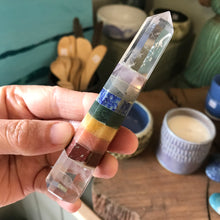 Clear Quartz Chakra Bonded Point SKU 20956