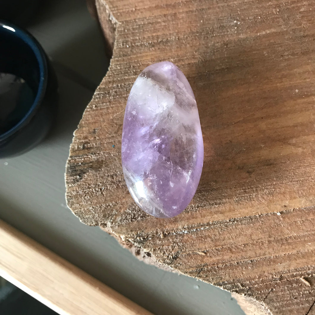 Chevron Amethyst Palm Stone SKU 21252