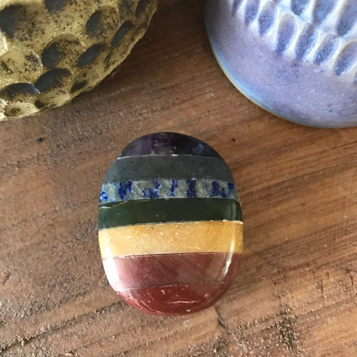 Chakra Bonded Palm Stone SKU 21009