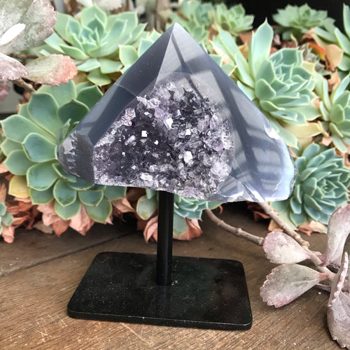 Amethyst Geode Point on Stand SKU 15992