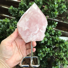 Rose Quartz Point on Stand SKU 19731