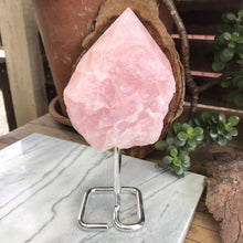 Rose Quartz Point on Stand SKU 19731