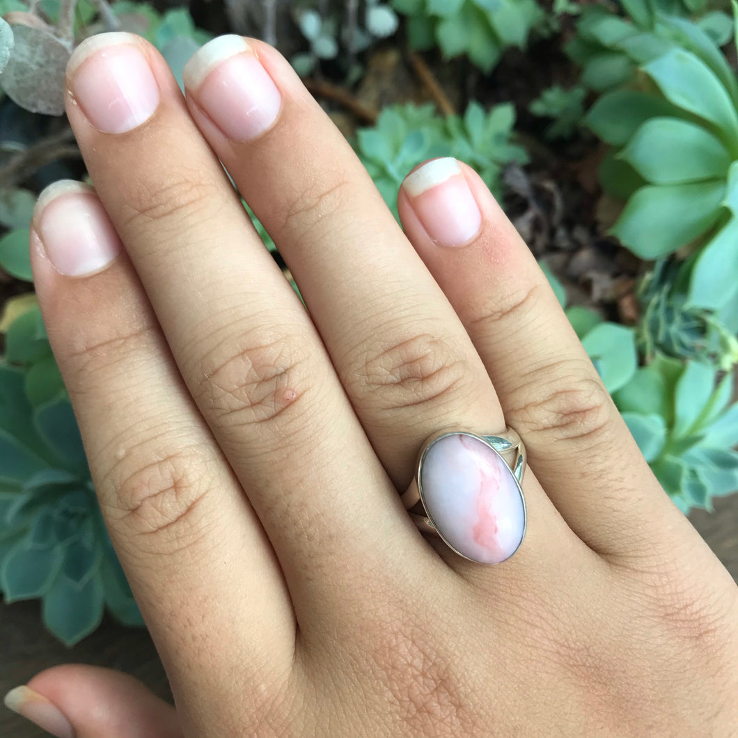 Sterling Silver Pink Opal Ring SKU 10092 – Nurture Gifts