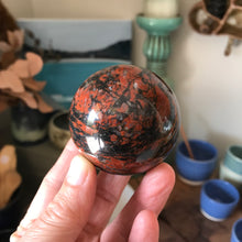 Red & Black Dolomite Sphere SKU 21171