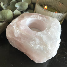 Rose Quartz Chunk Candleholder SKU 21391B