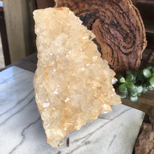 Golden Quartz Cluster on Stand