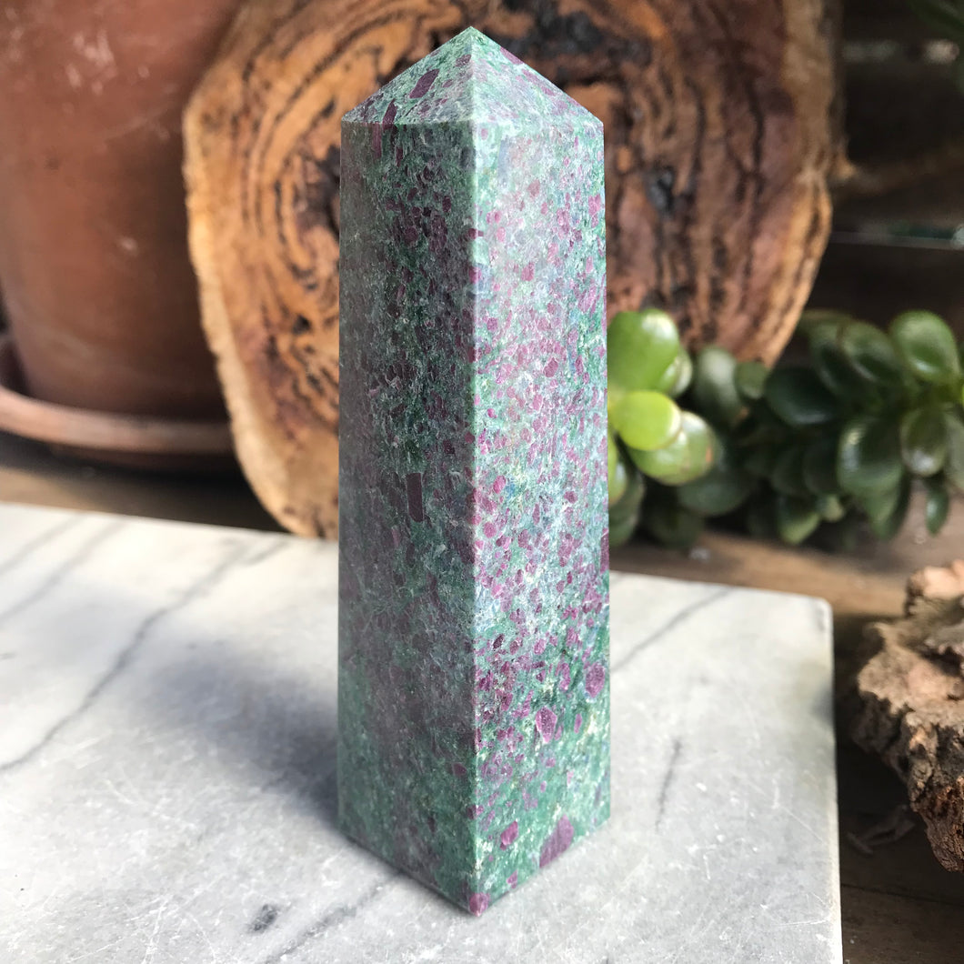 Ruby Fuchsite Obelisk SKU 20802