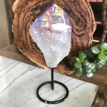 Amethyst Aura Quartz Point on Stand SKU 19939