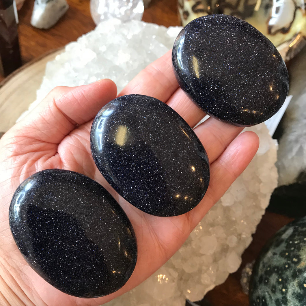 Blue Goldstone Palm Stone SKU 21392