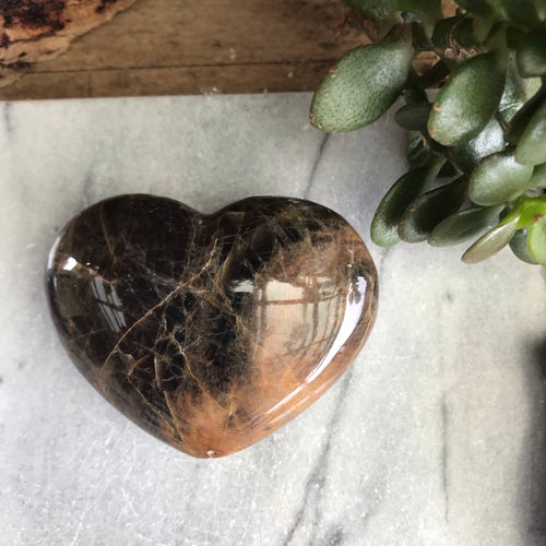 Black Moonstone Heart SKU 19594