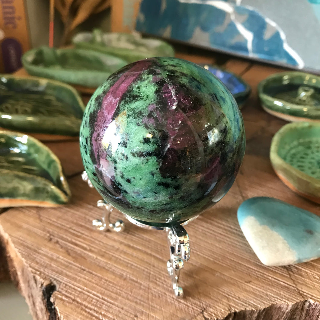 Ruby Zoisite Sphere SKU 21496