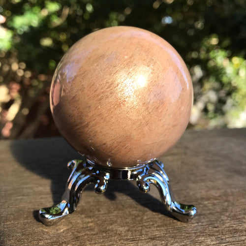 Peach Moonstone Sphere SKU 13038