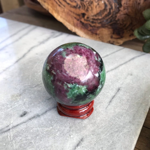 Ruby Zoisite Sphere SKU 19461