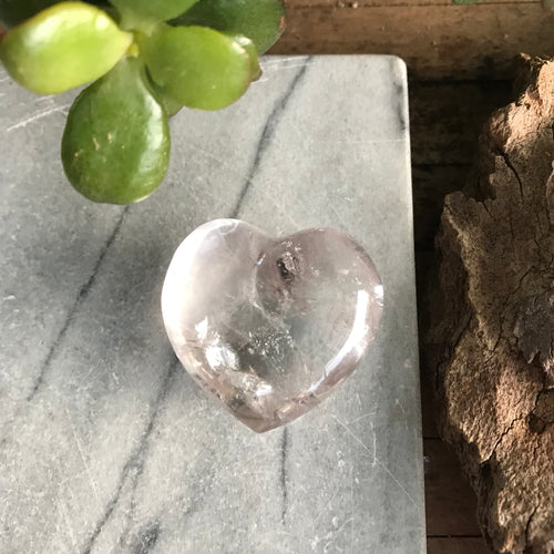 Clear Quartz Heart SKU 16937