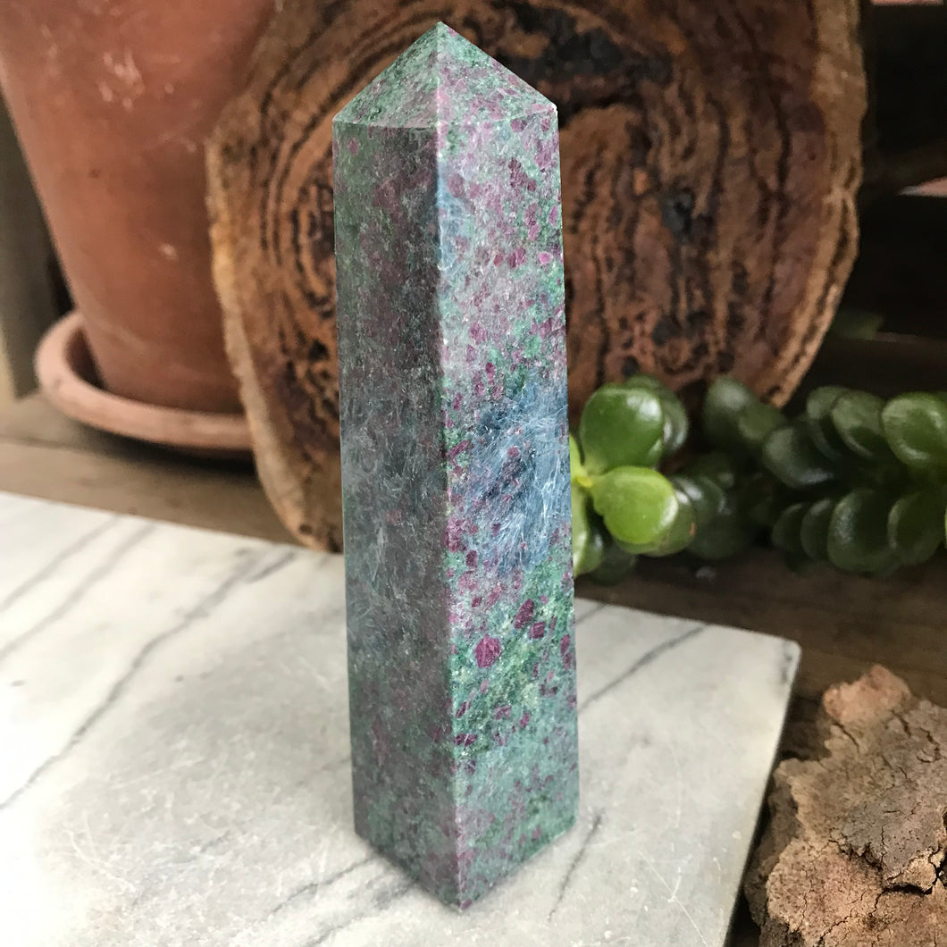 Ruby Fuchsite Obelisk SKU 20801