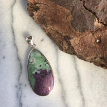 Sterling Silver Ruby Zoisite Pendant SKU 17010