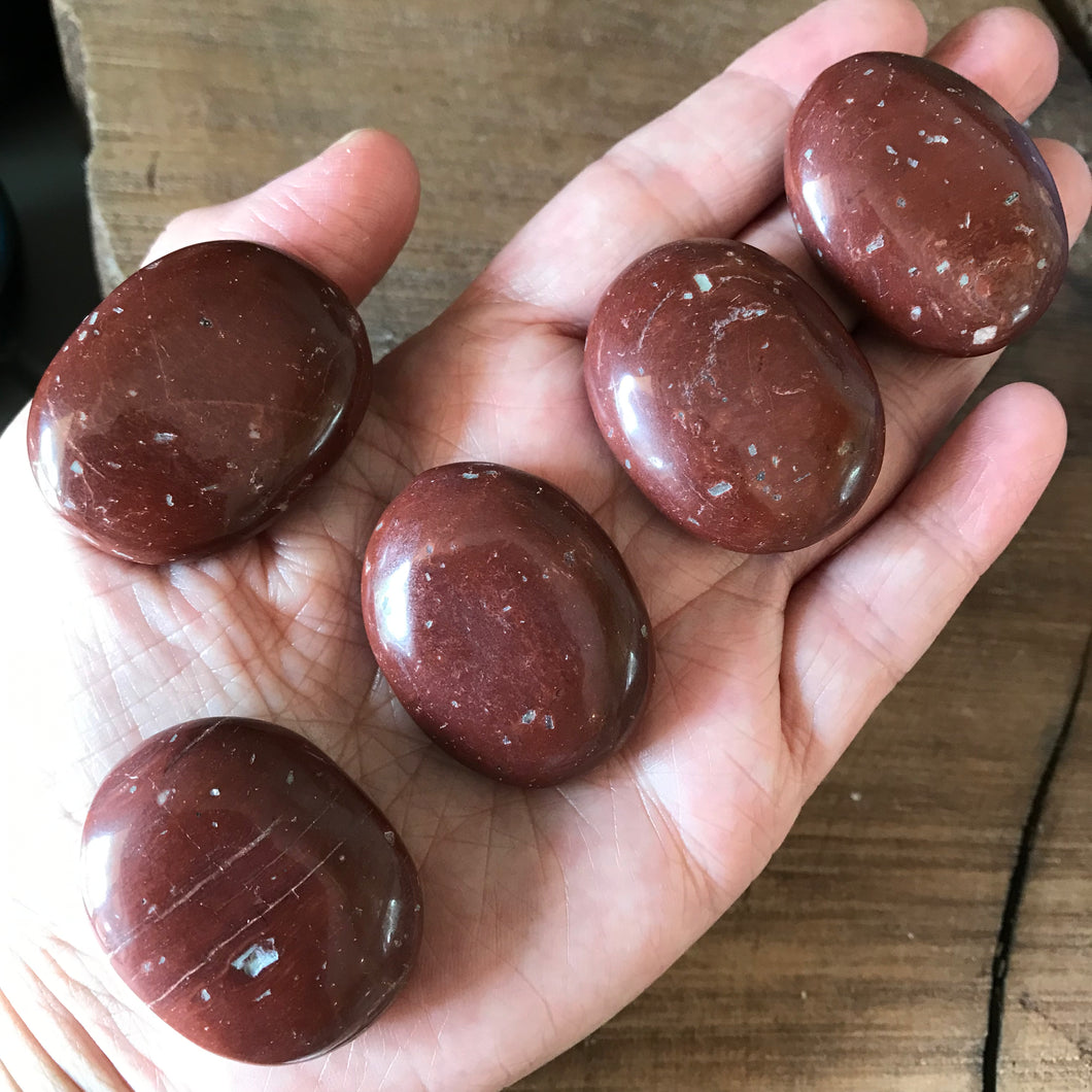 Red Jasper Palm Stone SKU RJ22