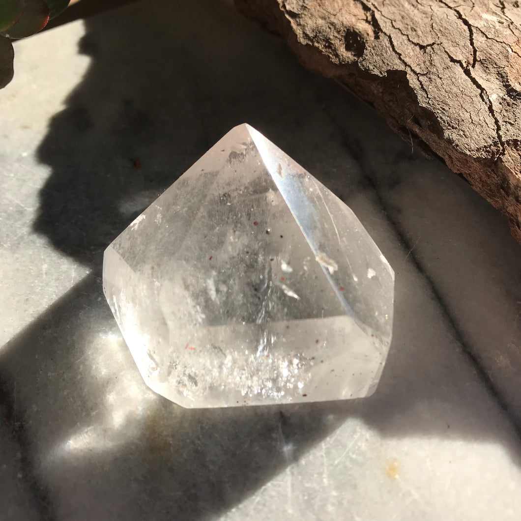 Clear Quartz Point with Lepidocrocite SKU 12522