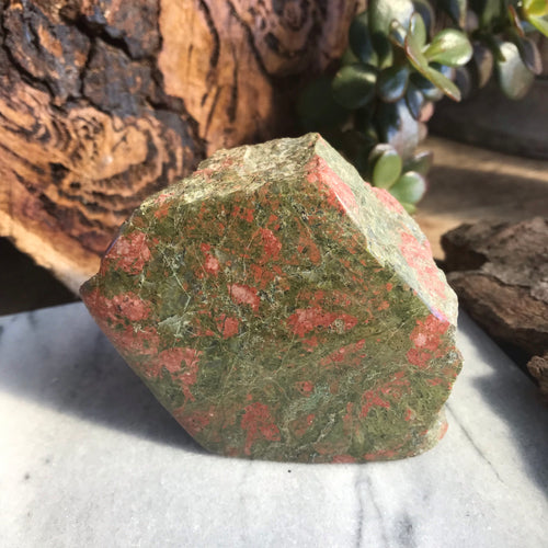 Unakite Half Polished Piece SKU 13268
